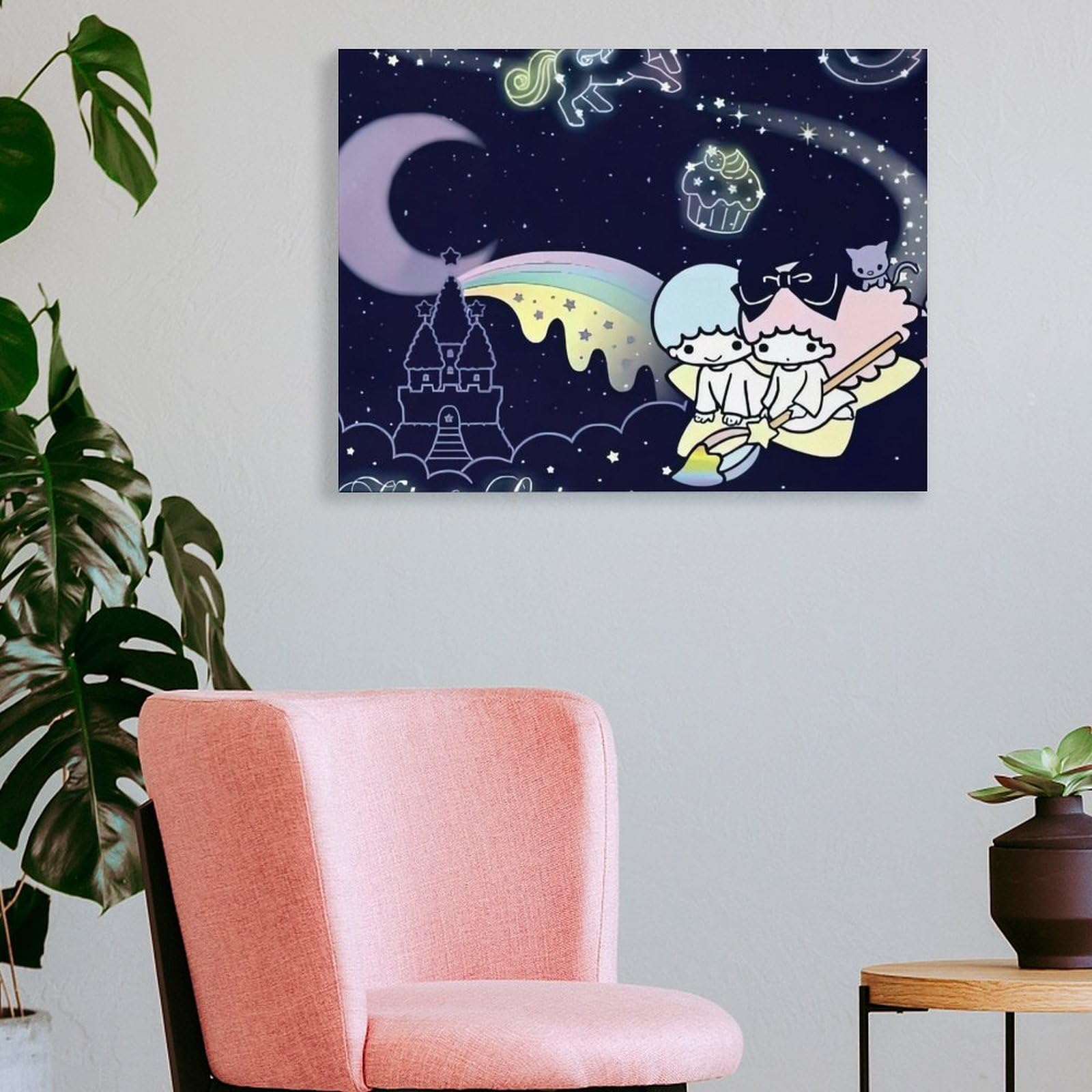 Amazon.co.jp: キキララ アートパネル 壁飾り 壁絵 絵画 装飾画